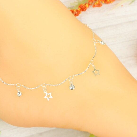 "Handmade Anklet – Elegant & Delicate Jewelry for Women | UNVRC1061 - Picture 10 of 10